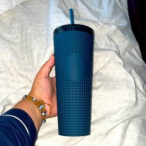 Starbucks Studded Jeweled Tumbler Cup Navy Blue Soft Matte Venti 24 oz. NWT.